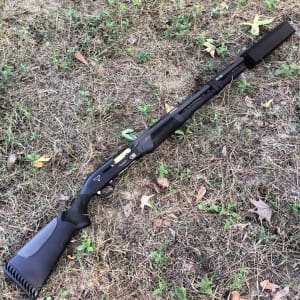 Salvo 12 suppressor on a TTI Benelli M2
