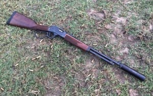 Suppressed Henry 357 Steel Carbine