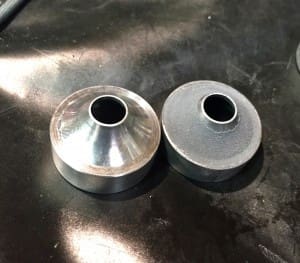 Checkmate baffles before (right) and after (left) just wiping with a rag.