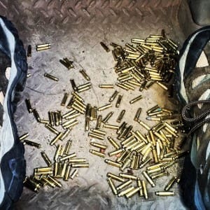 Lots of targets, lots of rounds fired, lots of casings.