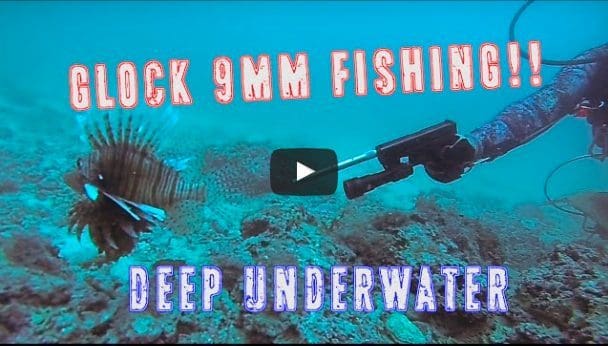 Underwater fish Glock shooting