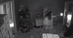 Armed Woman Firing at Fleeing Thugs