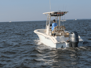 boat moving slowly