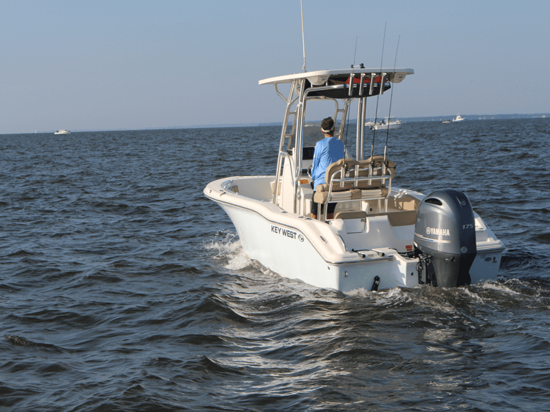 boat moving slowly