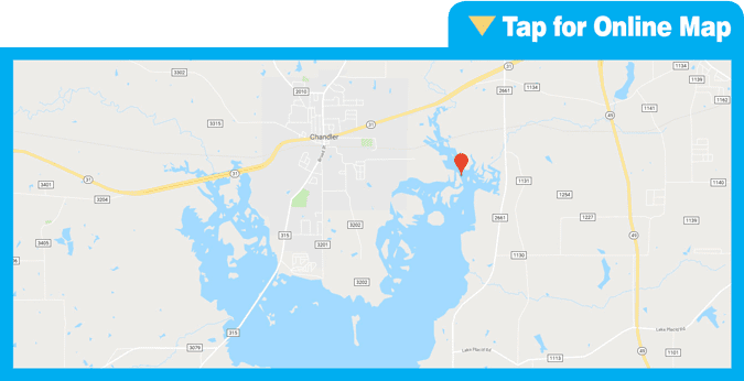 Kickapoo Creek and Cades Lake