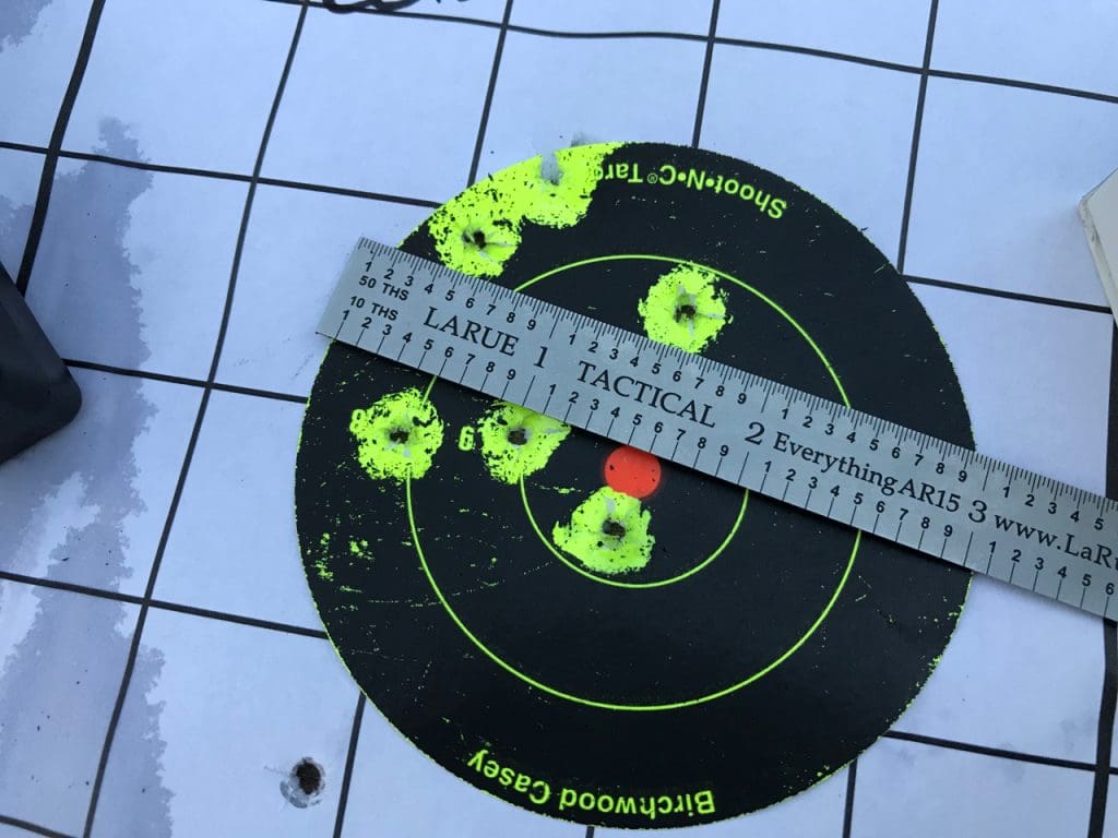 50 Yard accuracy test results with CCI Standard Ammo