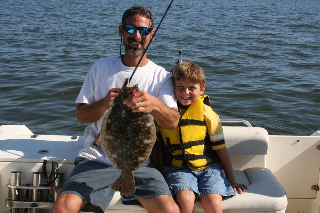 father and son flounder