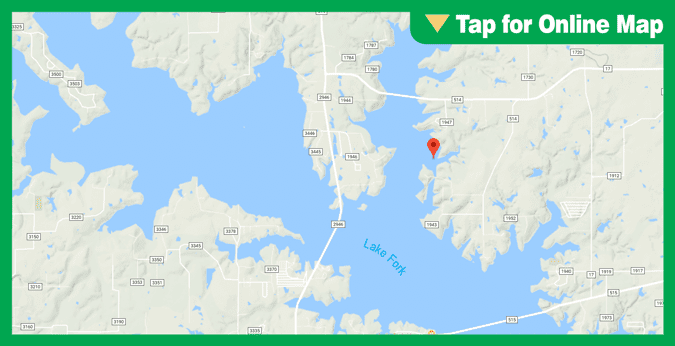 Lake Fork: Deep Water Points and Humps