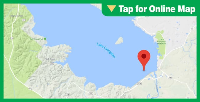 Lake Livingston HOTSPOT: Dam Area in Deep Water