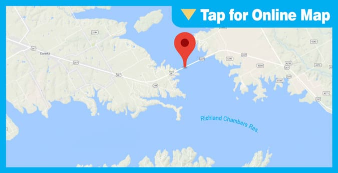 Lake Richland Chambers HOTSPOT: Highway 287 Bridge