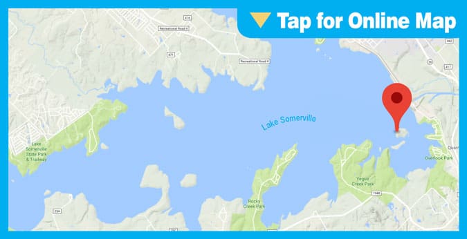 Lake Somerville HOTSPOT: Rock Island Shoreline