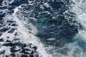 fishing dredge under water