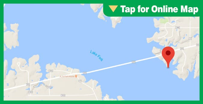 Lake Fork HOTSPOT: Main Lake Points and Humps