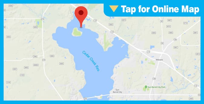Cedar Creek Lake HOTSPOT: Main Lake