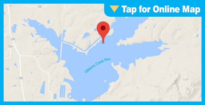 Gibbons Creek Reservoir HOTSPOT: Hog Island