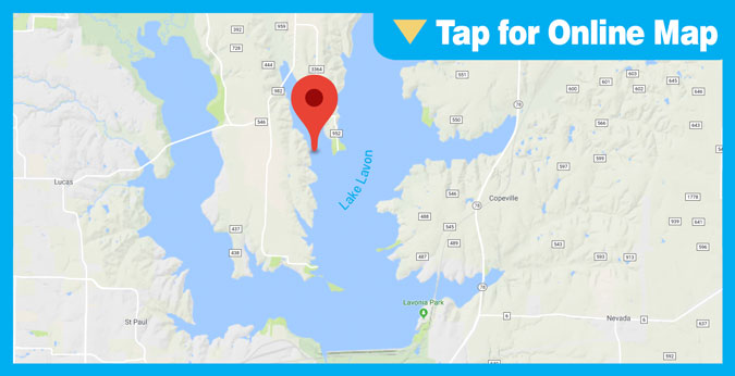 Lake Lavon HOTSPOT: Main Lake Points and Humps