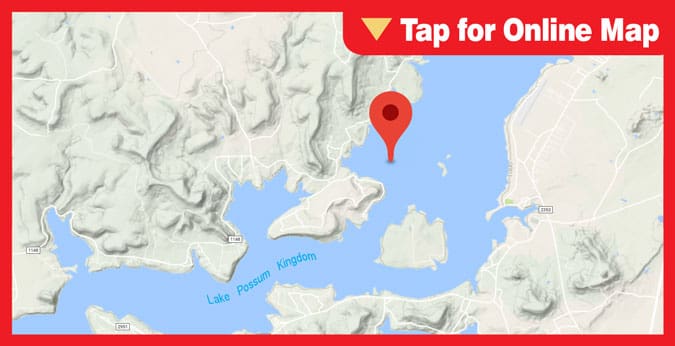 Lake Possum Kingdom HOTSPOT: Pickwick Bridge Area
