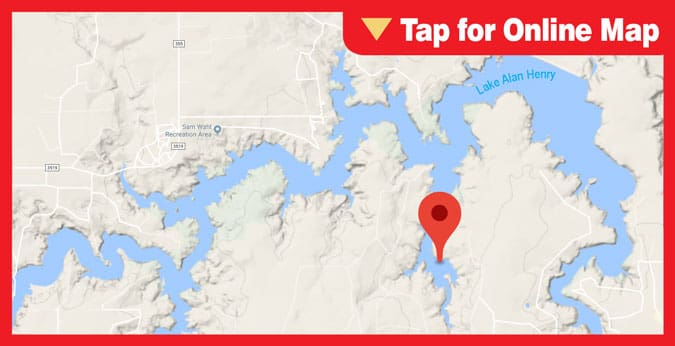 Lake Alan Henry HOTSPOT: Shallows in Major Creeks