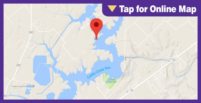 Coleto Creek Lake HOTSPOT: Main Lake Points