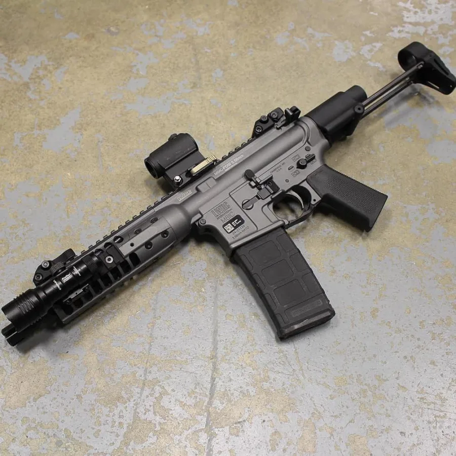 Todd used this LWRC PDW in 5.56 with 64 grain Nosler Accubond.  
