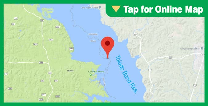 Lake Toledo Bend HOTSPOT: “Fisherman’s Wharf” River Ledge/Bar
