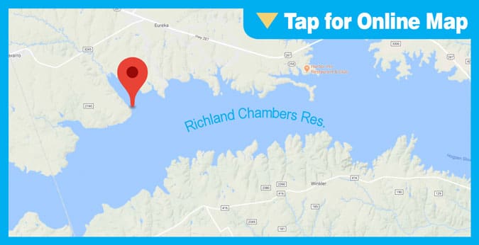 Richland Chambers Lake HOTSPOT: Richland Creek Channel Near Crab Creek