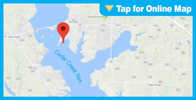 Cedar Creek Lake HOTSPOT: Main Lake