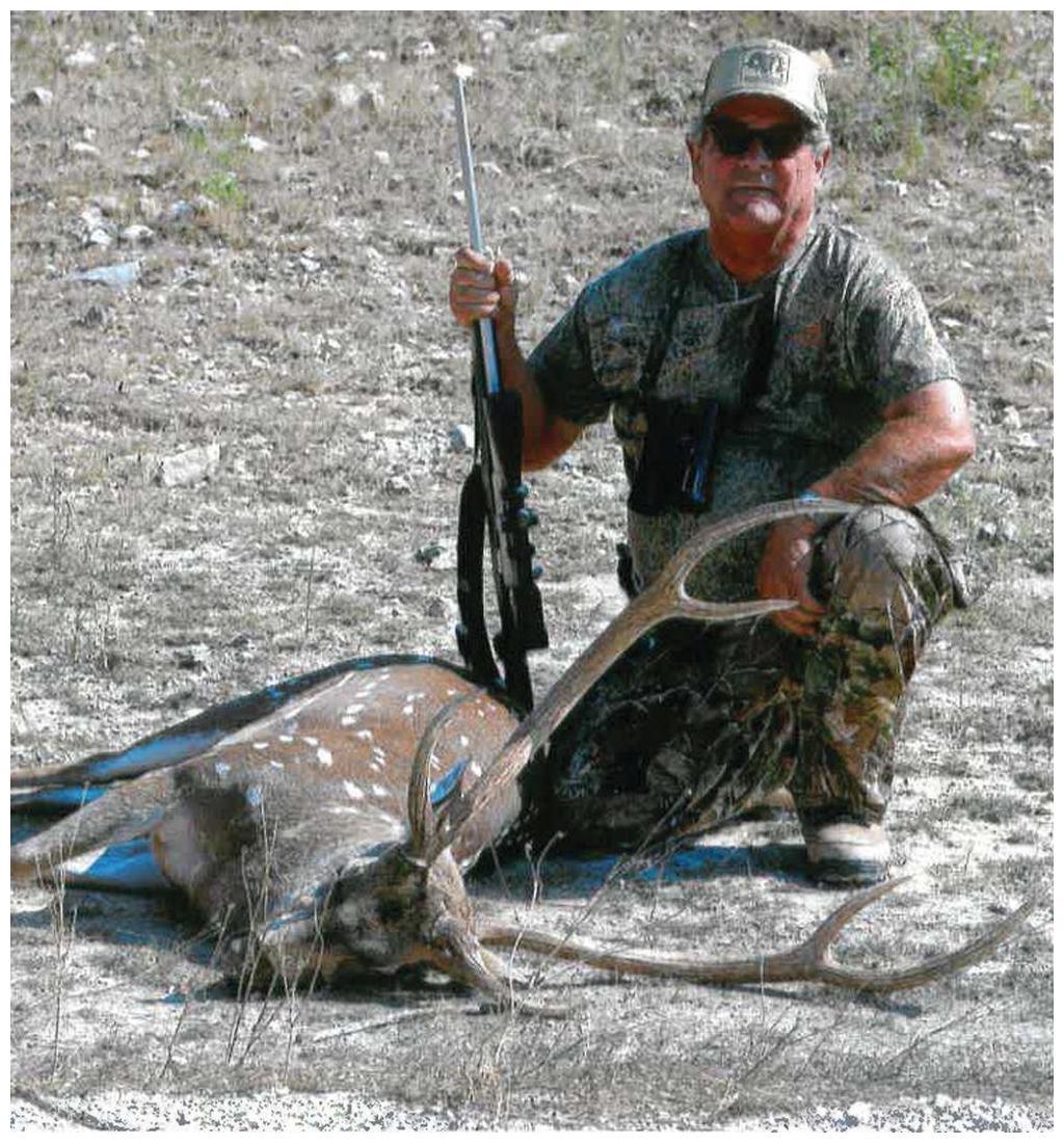 Ron Kelton took this axis deer while hunting in Real County with Thompson Temple Hunts. His son got a nice blackbuck on the same hun