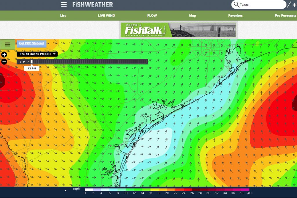 wind speed map