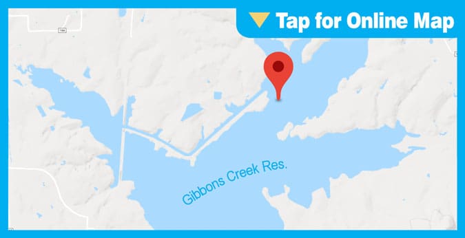 Gibbons Creek Reservoir: Hot Water Discharge Area