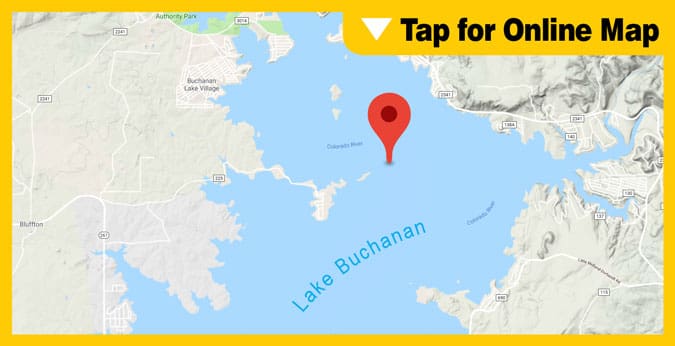Lake Buchanan: Shaw Island and Mid-Lake Area