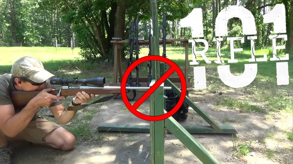 Do not rest on your rifles barrel