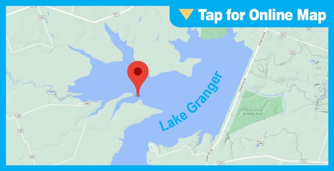 Granger Lake: Main Lake Flats and Shallow Wind-Blown Banks