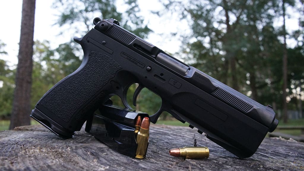 The FK BRNO PSD handgun is a completely different take on firepower. Its powerful 7.5FK cartridge is comparable to a .30 caliber rifle, yet with a simple barrel swap you can also fire 10mm, .40S&W, and 9mm.