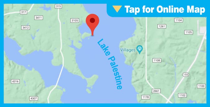 Lake Palestine: Main Lake Points