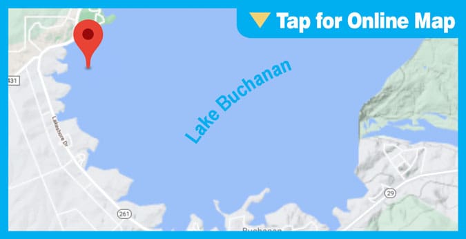 Lake Buchanan: Dam Area/Lower End of Main Lake