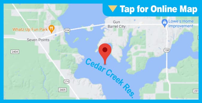 Cedar Creek Lake: Mid-Lake Humps