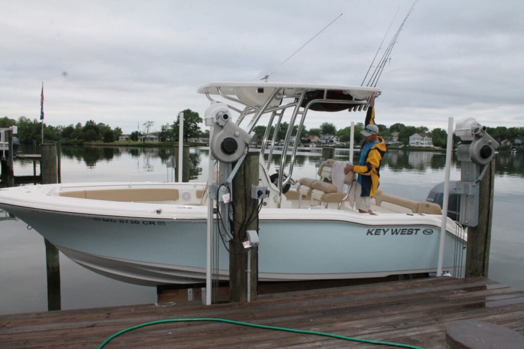 boat in boat lift
