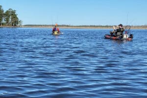 kayak fisherman with net