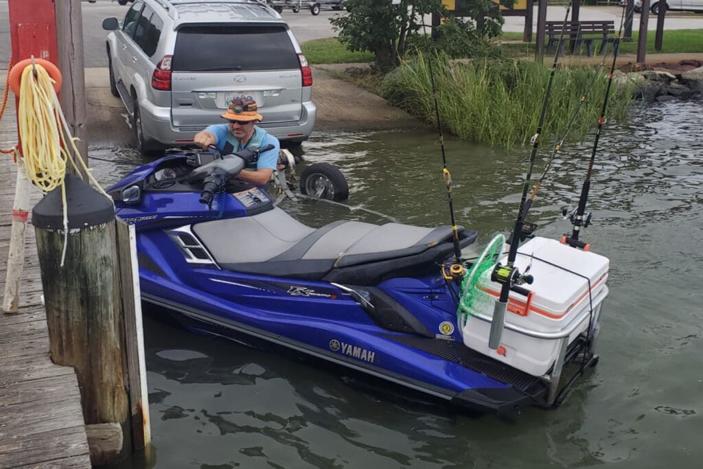 fishing jet ski