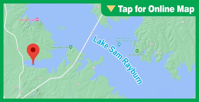 Lake Sam Rayburn: Back of Pophers Creek