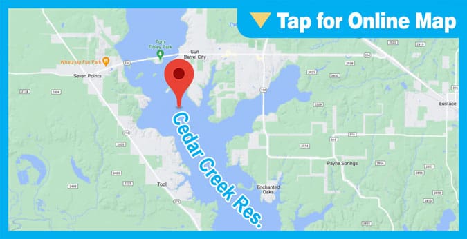 Cedar Creek Lake: Mid-Lake Humps