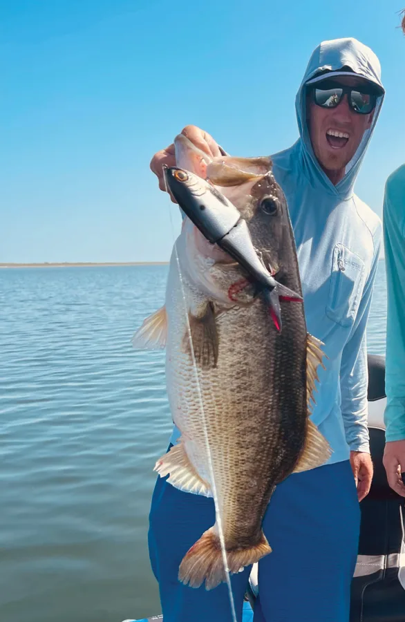 O.H. Ivie guide Brandon Burks with a nice autumn lunker from his home lake.