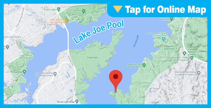 Lake Joe Pool: Hump Point w Brushpile