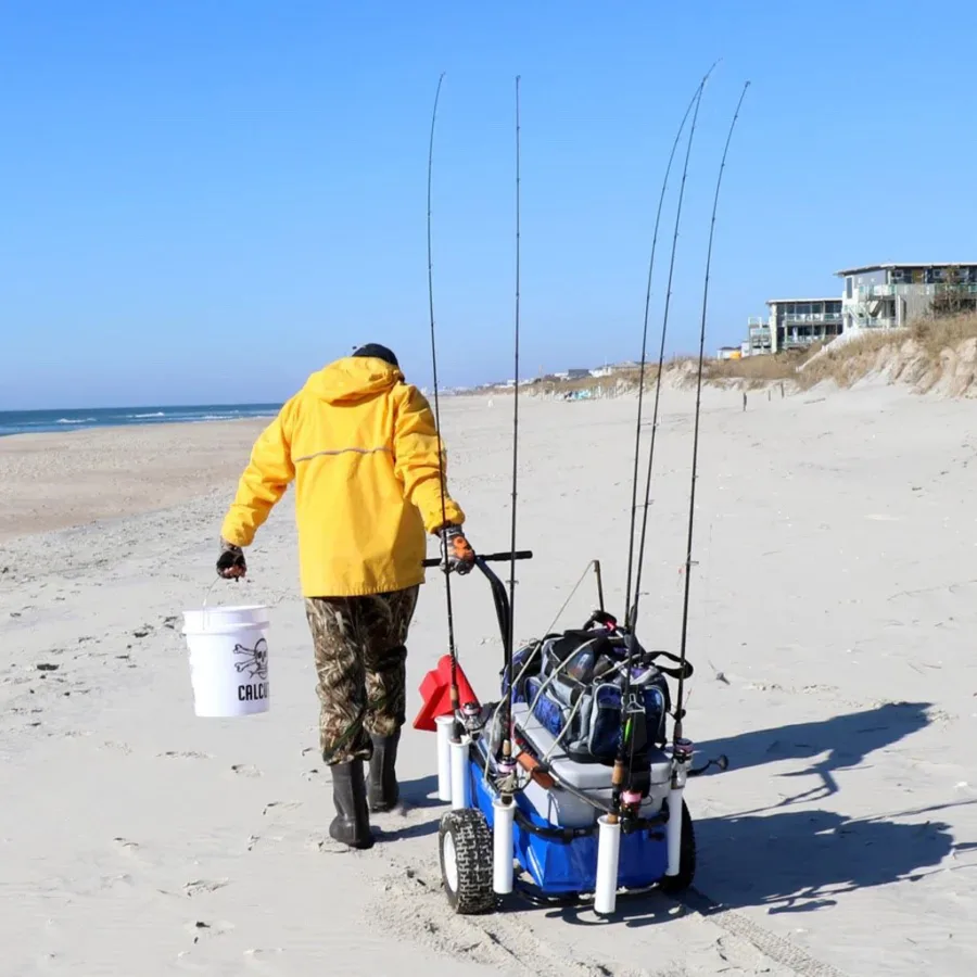 A utility cart can give anglers an edge by making transport of all gear easy.