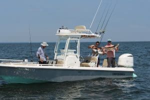 upper station on a bay boat