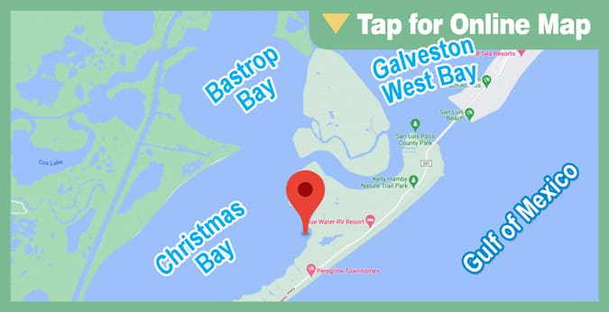 Christmas Bay: Mouth of Churchill Bayou