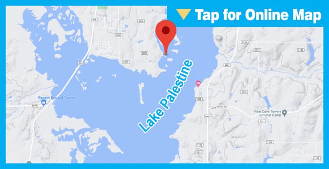 Lake Palestine: Up River and Cades Lake Area