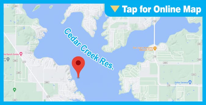 Cedar Creek Lake: Mid to South Main Lake
