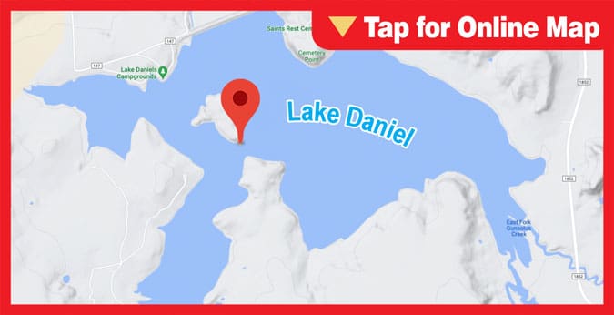 Lake Daniel: Goat Island Point